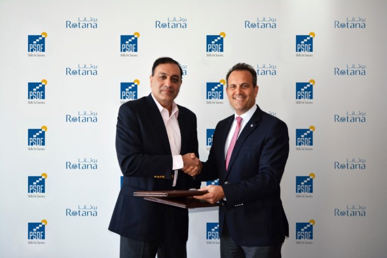 L-R: Mr. Jawad Khan, CEO PSDF and Mr. Omer Kaddouri, President & CEO Rotana.